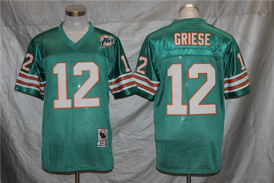 Men's Miami Dolphins Bob Griese Mitchell & Ness Aqua Legacy Jersey